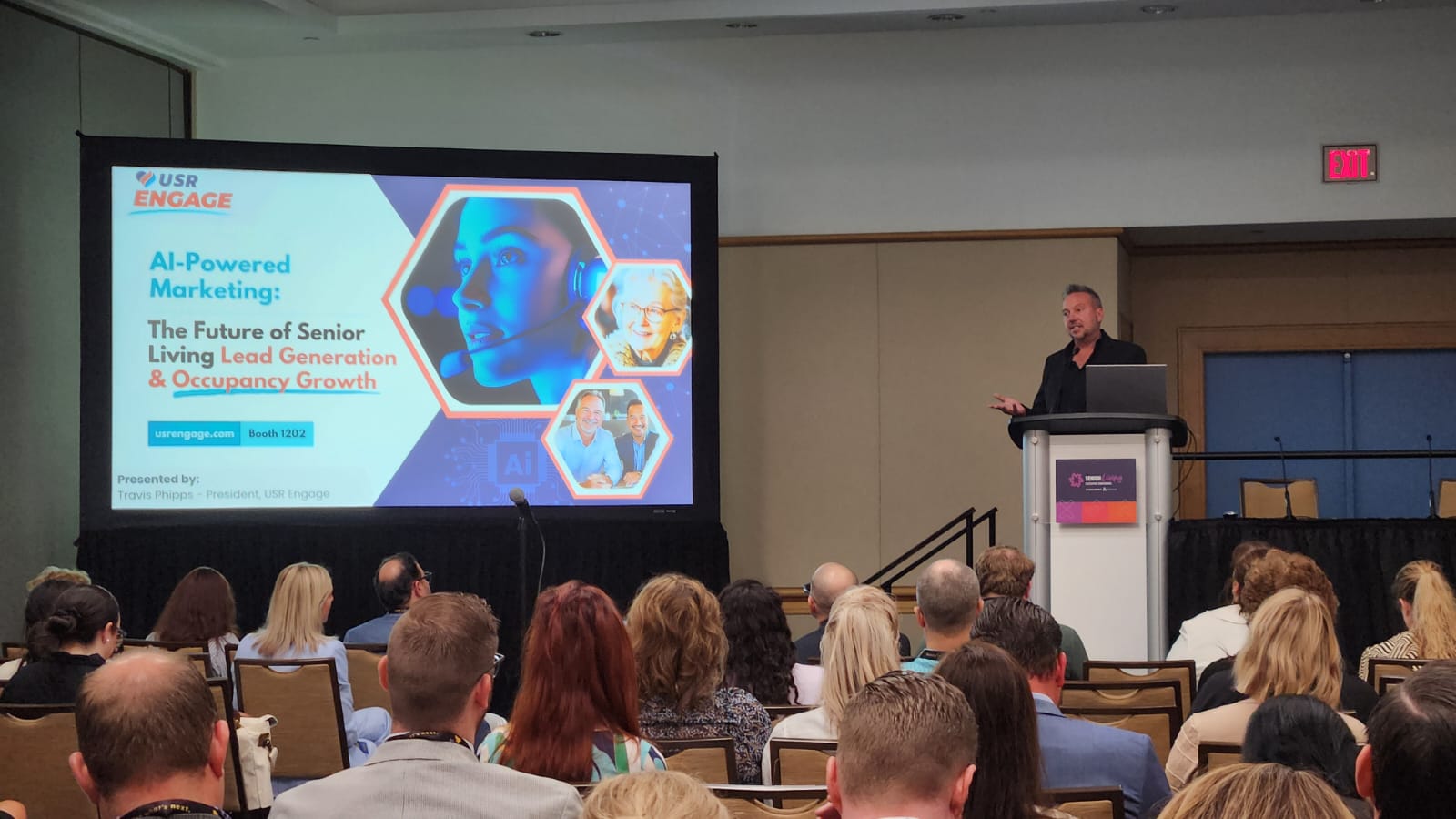 Travis Phipps presenting AI-Powered Marketing for Senior Living